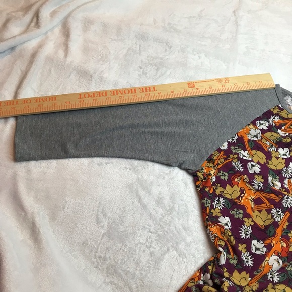 LuLaRoe Disney Bambi Randy Baseball Style Shirt Womens Size XSmall New With Tags - Picture 8 of 10